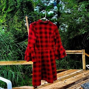 Red and black girls dress